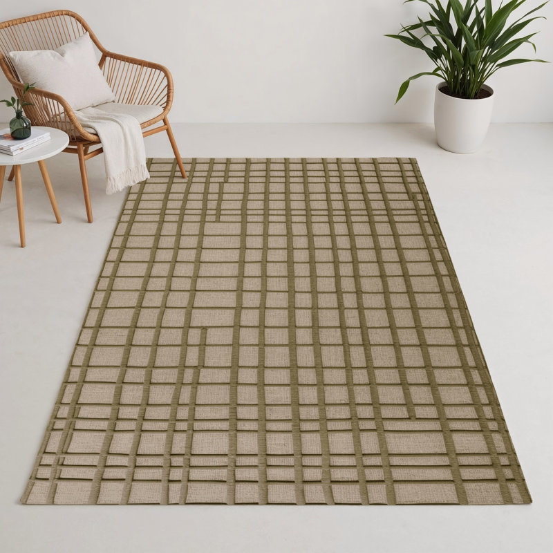 Tapis gris intérieur et extérieur Trellis, Rectangle 5 pi x 7 pi