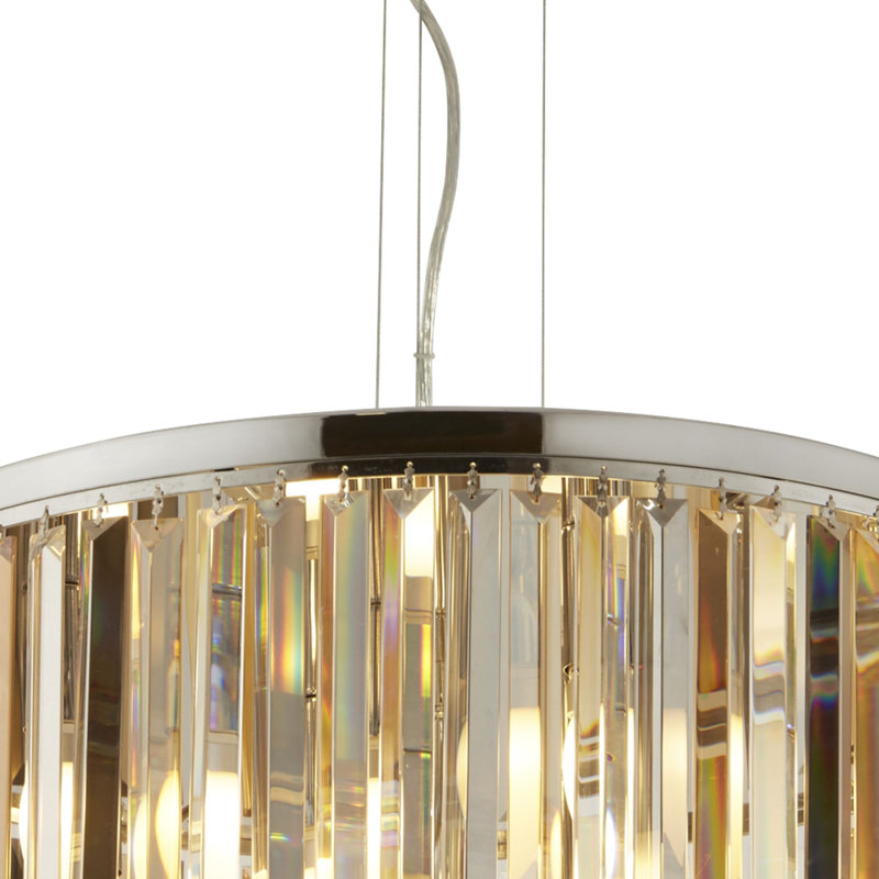 Clarissa 5 - Light Silver Drum Pendant