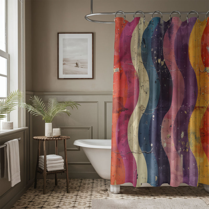 Affiche rustique - Rideau de douche Premium, H 74 po x l 71 po