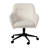 Martha Stewart Rayna Upholstered Swivel Home Office Chair with Flared Arms