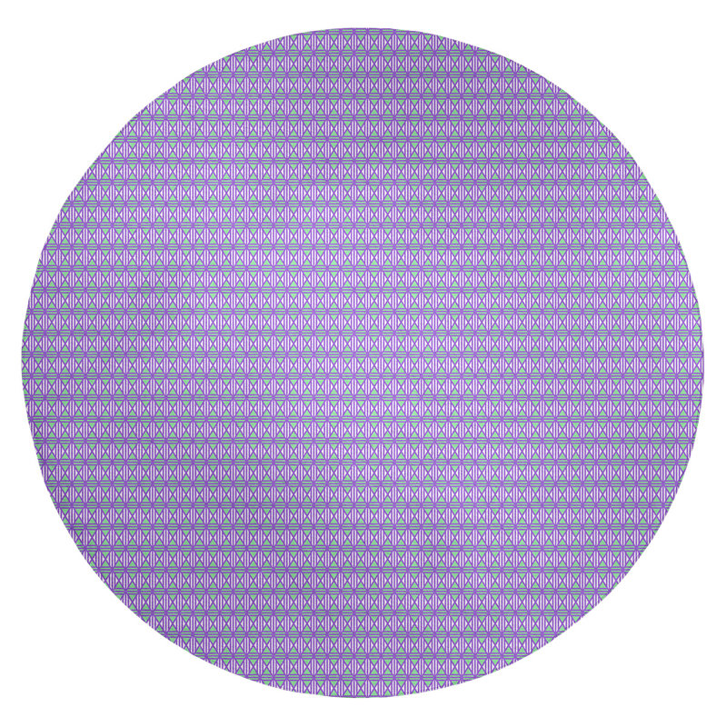 Tapis de carreau mauve, Rond 5 pi