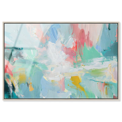 «Spring Mosaic I», reproduction d'art acrylique encadrée par Art Remedy, cadre argenté, 15 x 10