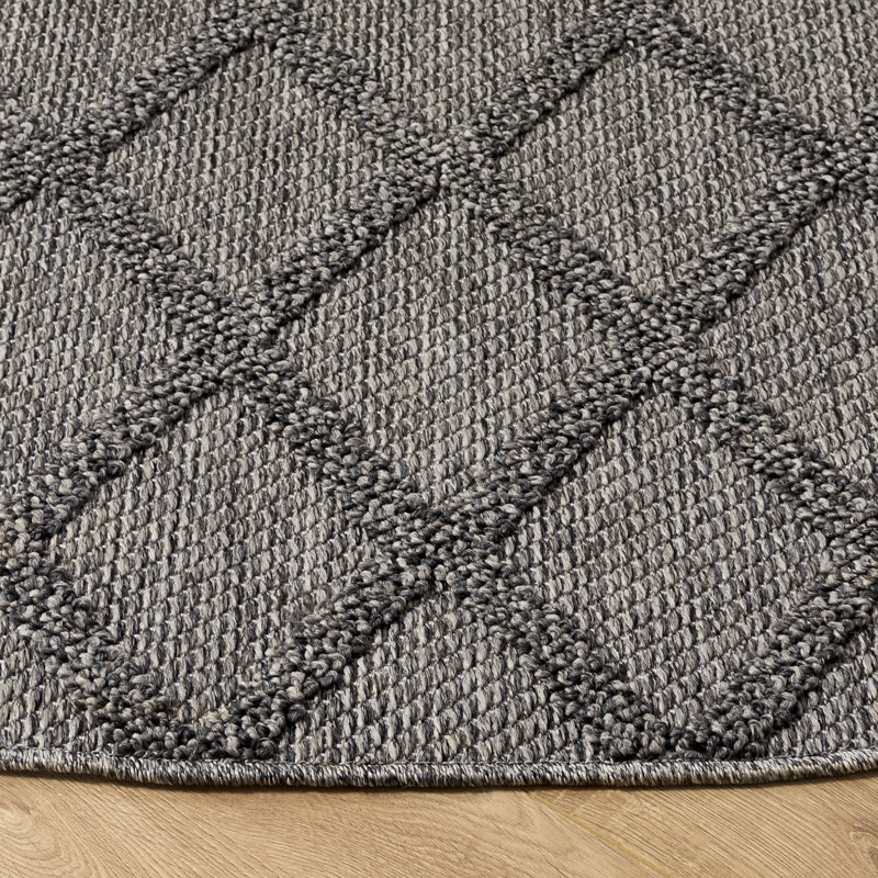 Highland 950 Performance Geometric Rug, Round 6'7"