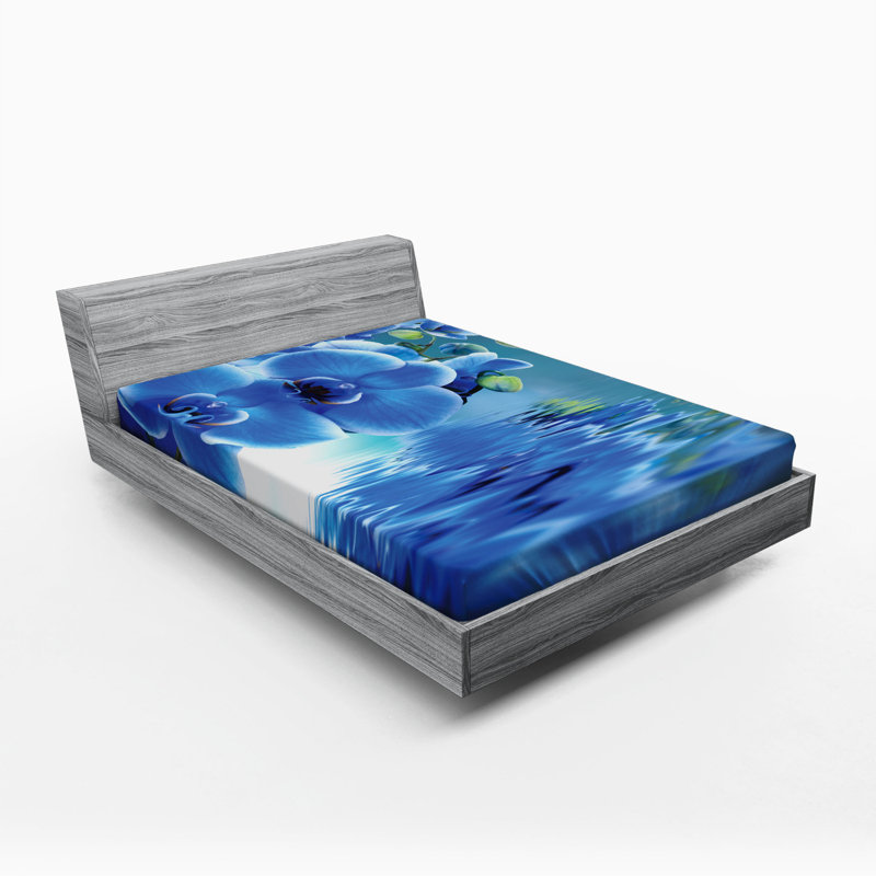 Microfiber Floral Fitted Sheet, Full Fitted Sheet
