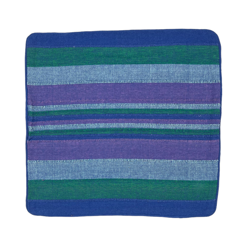 Bradway Striped Square Cushion, Multicolor Blue