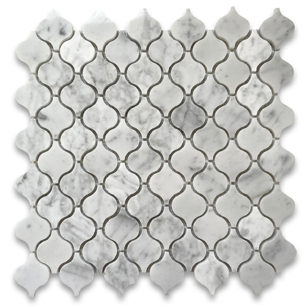 Cheap White Arabesque Shaped Mosaic Tiles Manufacturers and