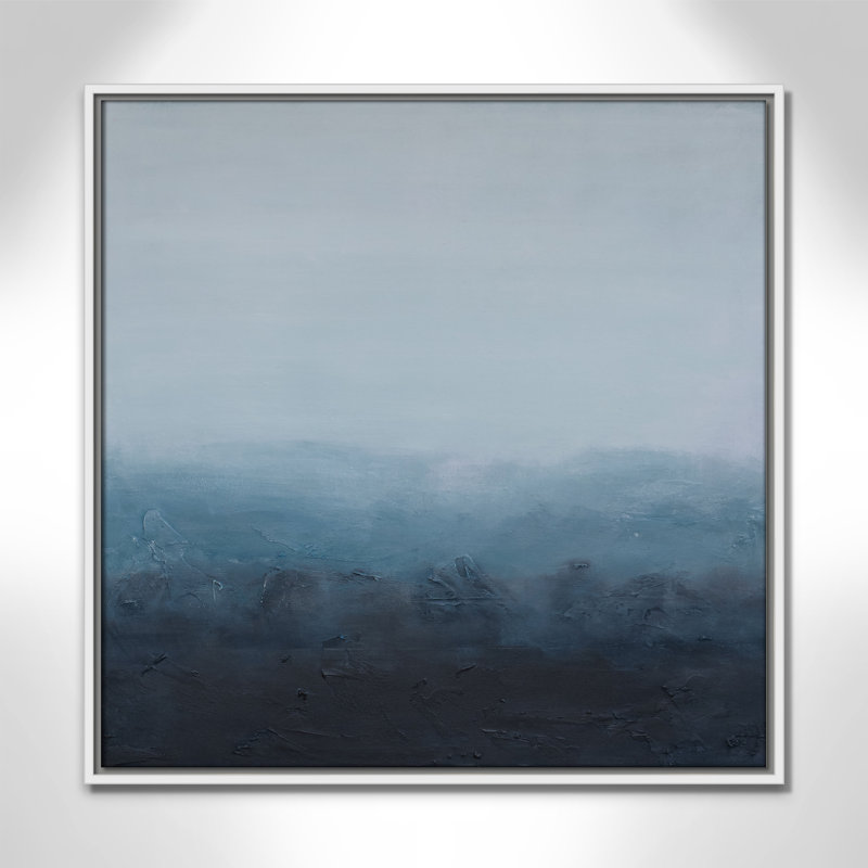 «Elemental Square Version Print» par S.H. Khân, H 25,5 po x l 25,5 po, Blanc