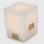 Covet 6" Rechargeable Accent Lamp in Alabaster and Antique-Burnished Brass