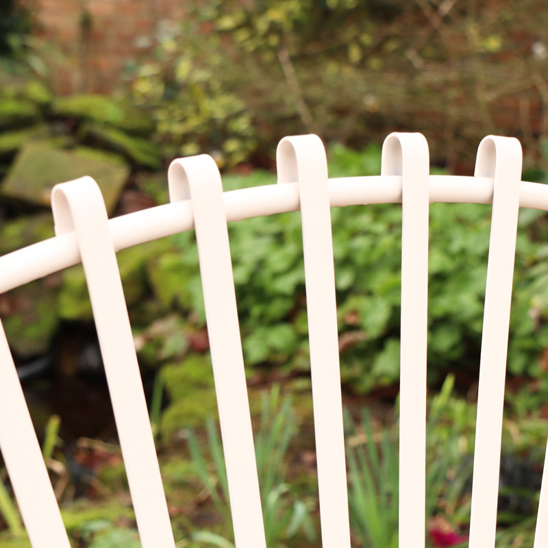 Large Ornate Metal Garden Bench 103Cm, Pink