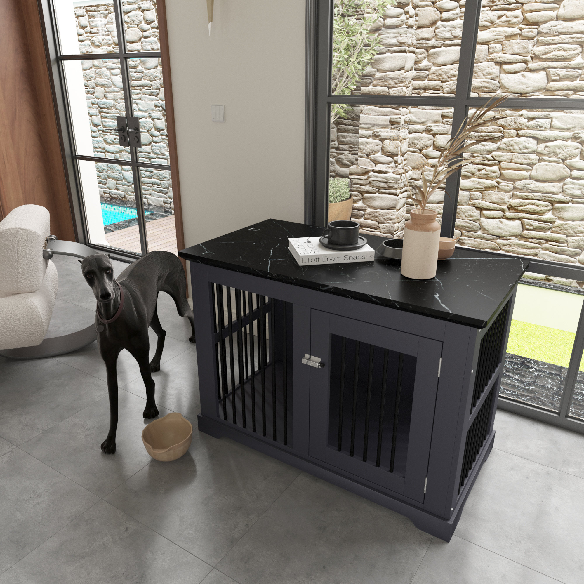 ARK DESIGN II Colorful Tops Pet Crate with Gray Pet Crate Wayfair