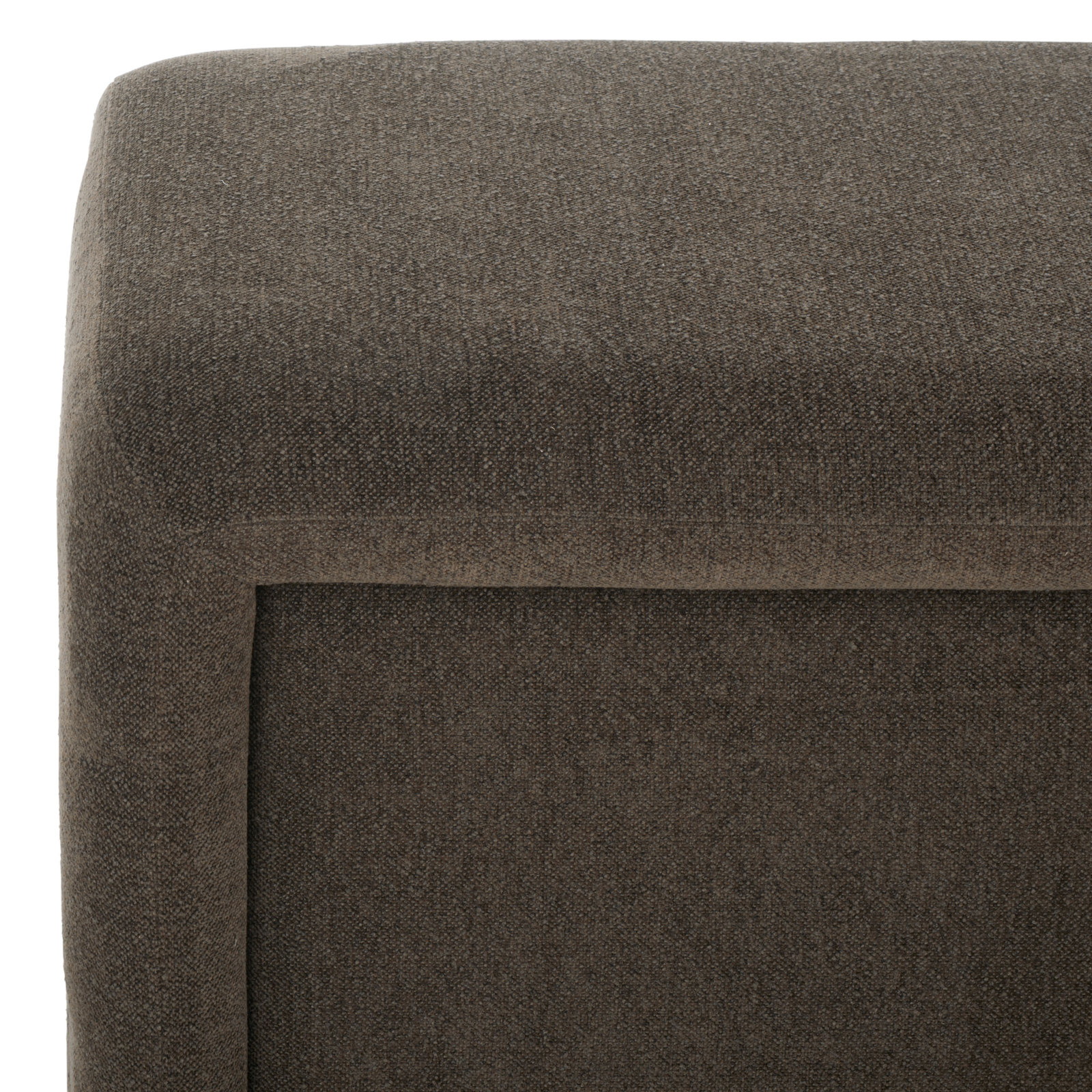 51" Linen Entryway Bench, Chocolate