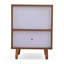 Ensemble de 2 tables de chevet de style Mid-Century, table de chevet avec tiroir et tablette, table d'appoint