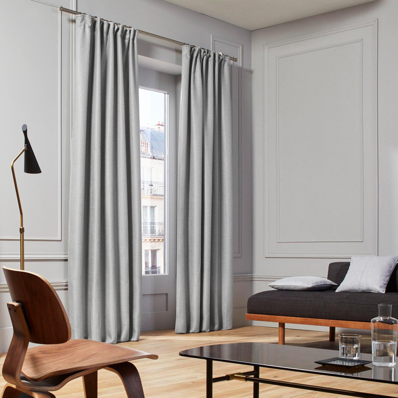 Coconut Room Darkening Single Curtain Panel, 145 W x 280 D cm, Pale Grey