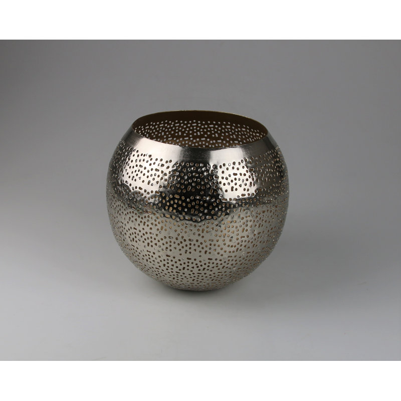 Metal Tabletop / Centrepiece Votive Holder, 40 cm H x 40 cm W x 40 cm D, Gold