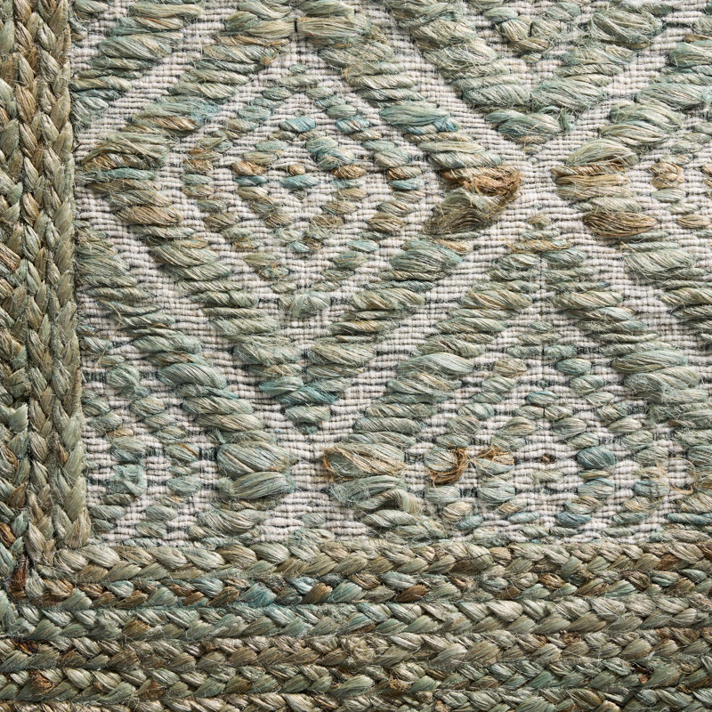 Town & Country Terra Nalani Textured Diamond Olive Green, Rectangle 3' x 5'