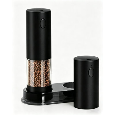 Usb Rechargeable Electric Salt And Pepper Grinder Set, Automatic Mill With Led Light, 100ml Large Capacity, Adjustable Coarseness, One-hand Operation And Stable Base