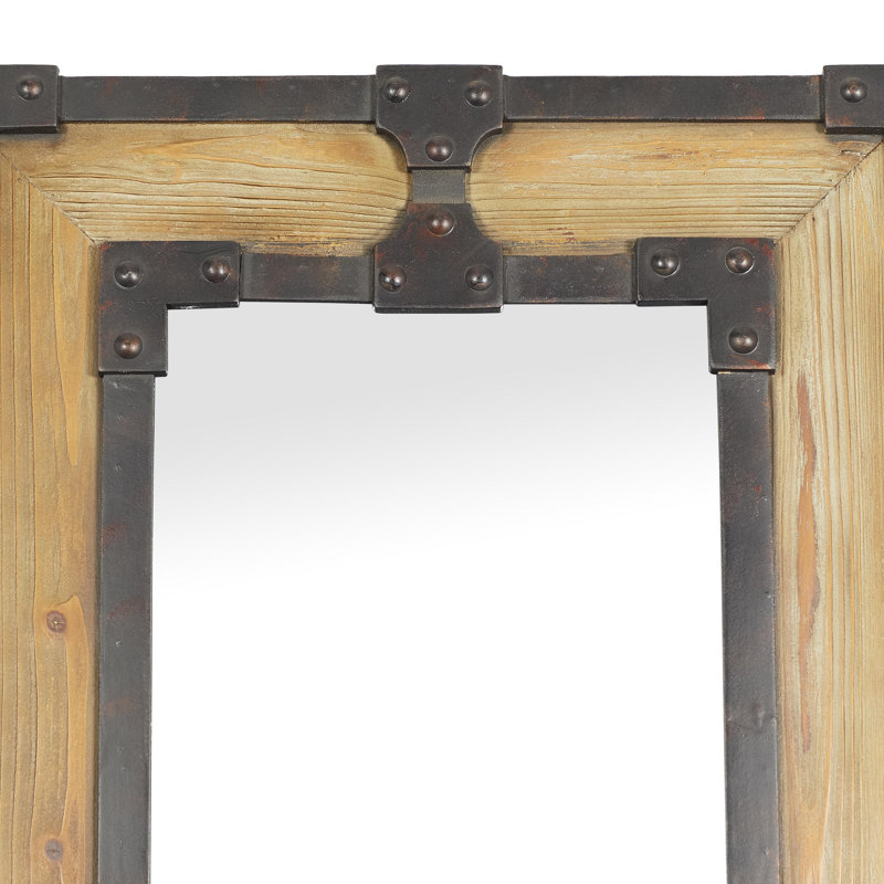 Miroir brun en bois Markeyia