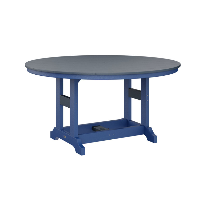 Garden Classic Outdoor Round Dining Table, Navy Blue, Pacific Blue