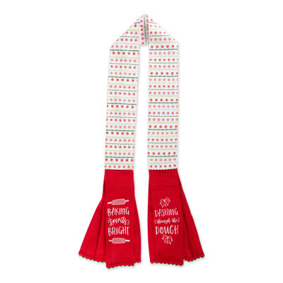 Holiday Baking Cotton Embroidered Tea Towel Kitchen Towel