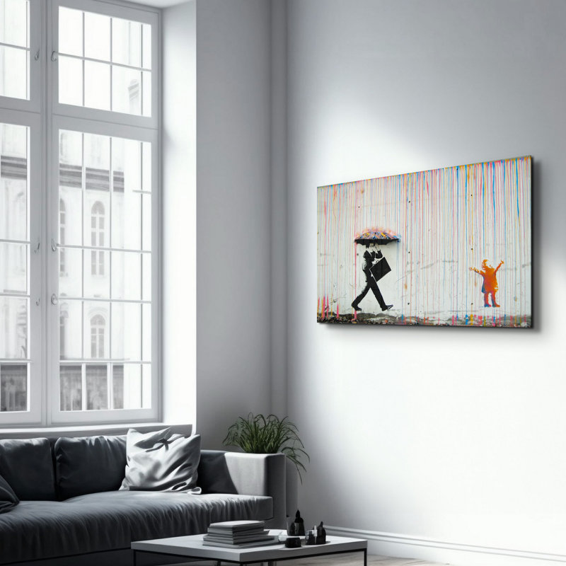 Peinture murale élégante en verre trempé 18,1 po x 28,3 po | 100% verre trempé, épaisseur: 0,16 pouce | Imprimé UV pour des couleurs éclatantes et une durabilité | Parfait pour la décoration intérieure et l'esthétique moderne