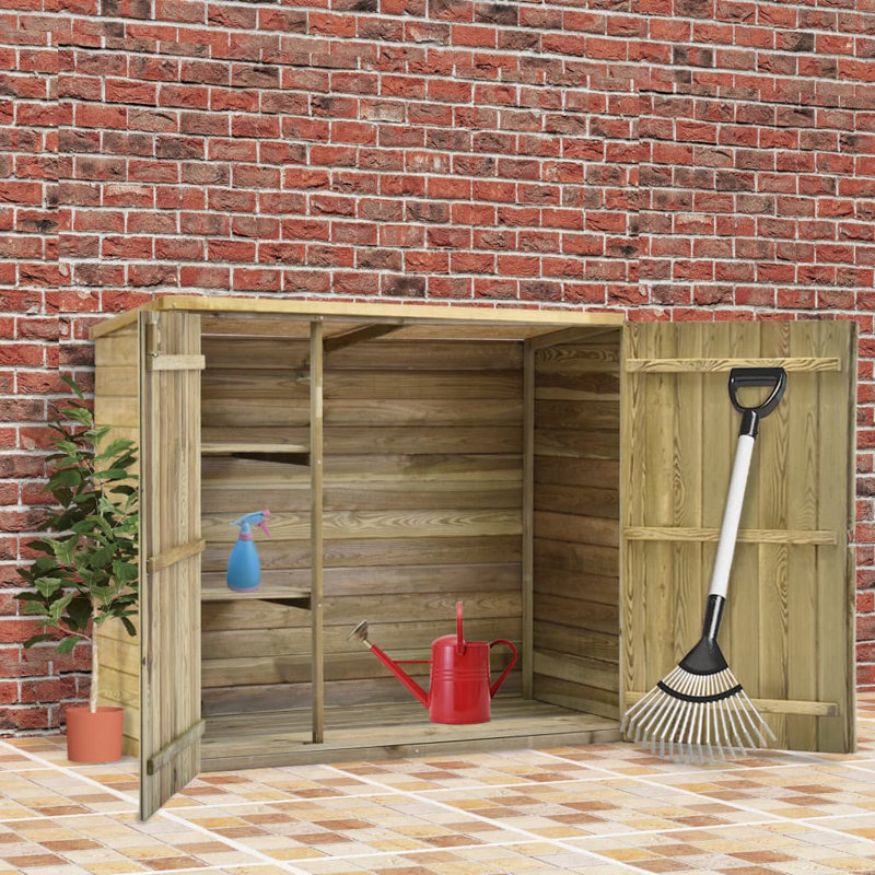 4 ft. W x 2 ft. D Solid Wood Tool Shed