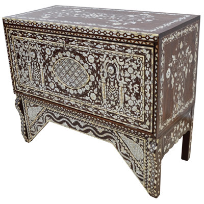 Syrian 39'' Solid Wood Top Console Table