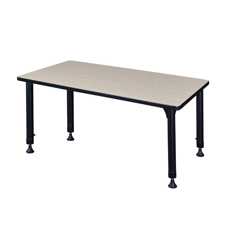 Albaugh Height Adjustable Training Table, Maple, 34" H x 48" L x 30" W