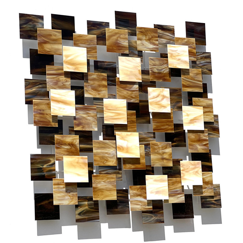Mood Glass And Metal Wall Sculpture