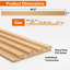 6 panneaux muraux en bois massif à lattes de 94,5 po x 5,7 po pour décoration de bureau et de plafond (22,44 pieds carrés / casier)-132273683