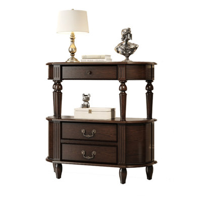 39.37 " W Solid Wood Top Console Table