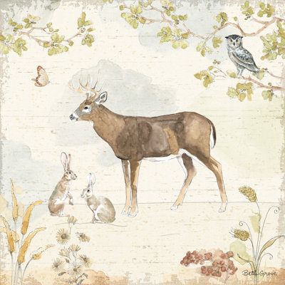 " Woodland Wreath III " by Beth Grove Painting Print