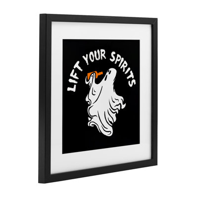 Lift Your Spirits Ghost Framed Print Under Glass, design by Jedco Brands, Inc.