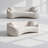93‘’ Mid-Century Curved Bouclé Sofa, Solid Wood Frame 3-Seater Cloud Shaped Upholstered Couch, Minimalist Crescent Arched Sofa for Living Room-231921080