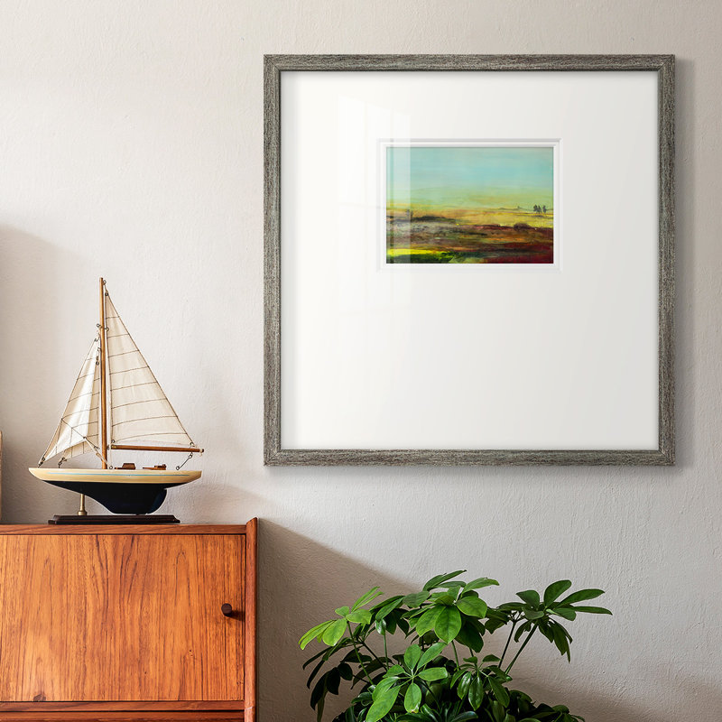 «Ethereal Landscape I», reproduction sur toile tendue, H 17 po x l 17 po x P 1,25 po, Papier avec cadre argenté