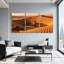 Scènes et paysages urbains, désert, oasis, dunes de sable, palmiers, reflet, coucher de soleil, ensemble de 3 impressions sur toile-1581142211