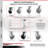 4 Piece Glass Filled Nylon Caster Set