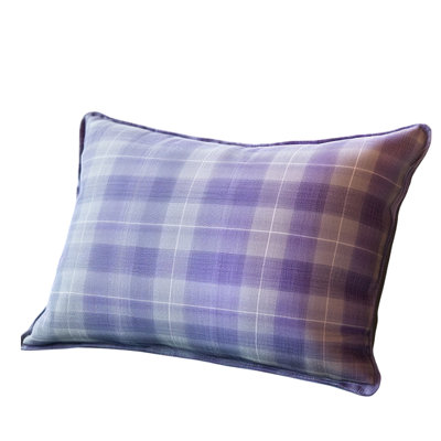 Purple Plaid Throw Pillow