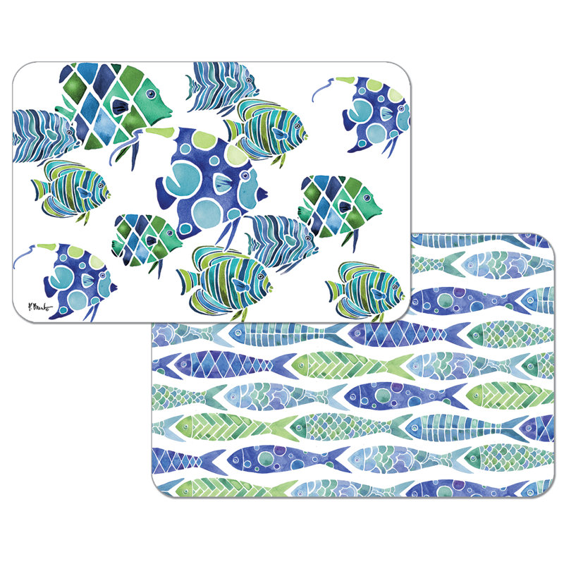 Napperon réversible 4 pièces Cuddington Fish