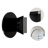23.6 Inch Surface Mount Round Metal Framed Medicine Cabinet With Mirror And Adjustable Shelves Black Wall Mirror With Storage For Bathroom-1847194524