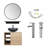 23.6 " W Free Standing Wall Mounted 1 Single With Solid Surface Top with Mirror-93172627