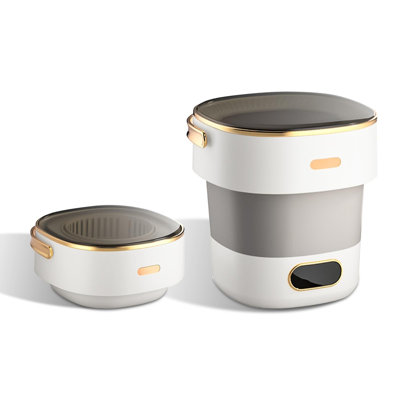 2.5 kg / 13 L Foldable Mini Washing Machine – 2-in-1 with Spinner, Removable Drying Basket, 3 Deep-Cleaning Modes, Portable for Dorm, Motorhome, Camping