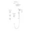 Outils de douche avec barre coulissante, Bodysprays - laiton, technologie d'injection d'air blanc: tête, douche à main, jets de corps, bras, tuyau, valve, poignées