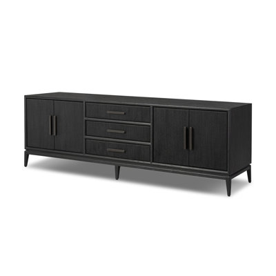 Rosenell Media Console-Oak Solid