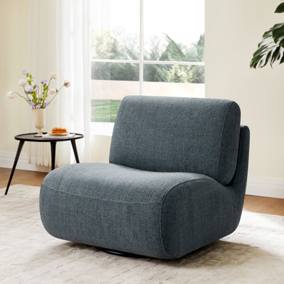 Fauteuil d'appoint pivotant rembourré Nita