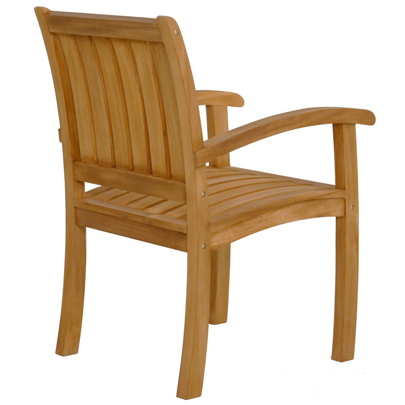 Teak Wood Abaco Outdoor Patio Dining Chair With Arms
