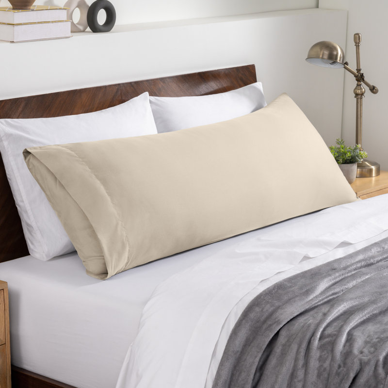 Microfiber Body Pillowcase Envelope Closure, Sand