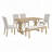 6-Piece Retro Rectangular Dining Table Set-1278673842