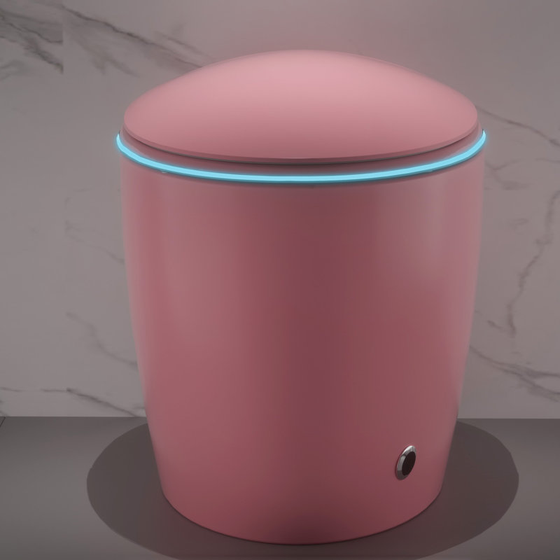 Toilette intelligente une pièce, siège à ouverture automatique, chasse d'eau 1,28, mouvement de lavage, séchoir à air chaud, nuit siphonique rose,