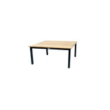 SoHo 42" Square Teak Aluminum Outdoor Coffee Table