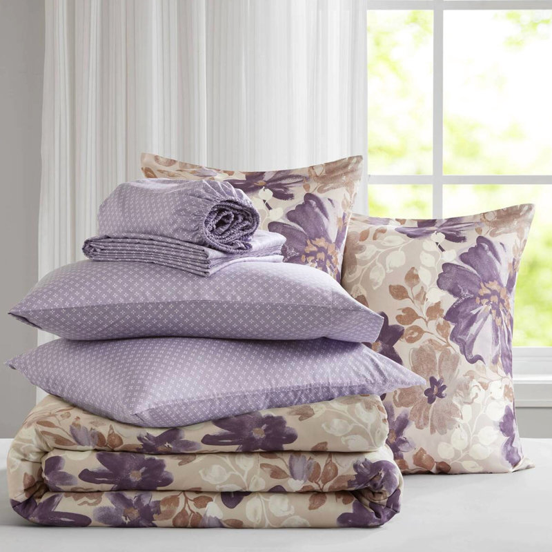 Ensemble de draps et d'édredon Taupe